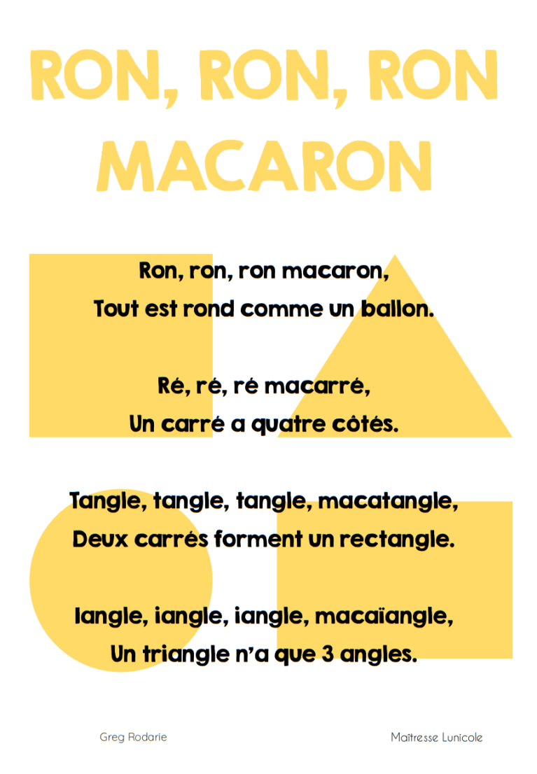 Les formes géométriques – cycle 1 – Maîtresse Lunicole