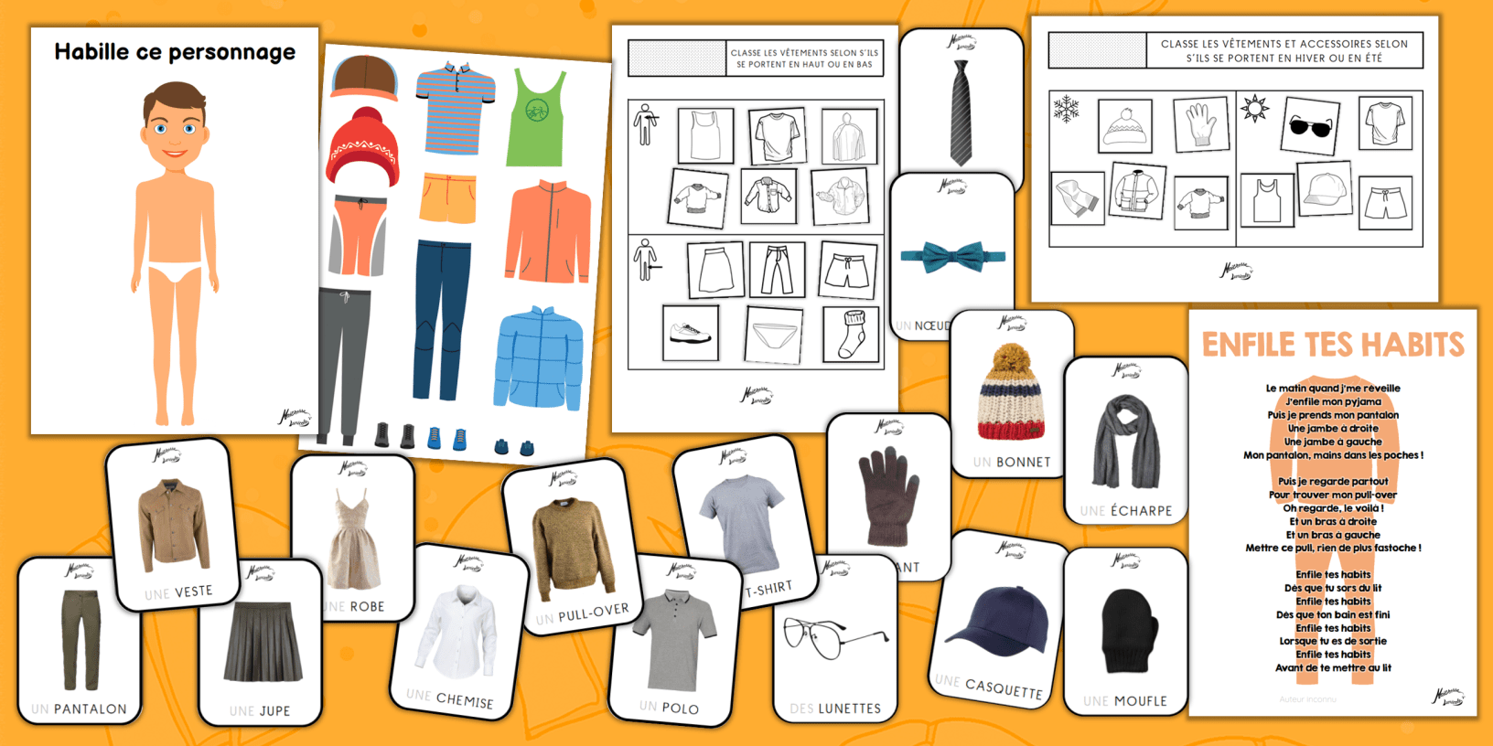 Pack 5 Vêtements D'Été Fille Avec Accessoires – Maillot De Bain Sirène + Queue + Collier – G-130