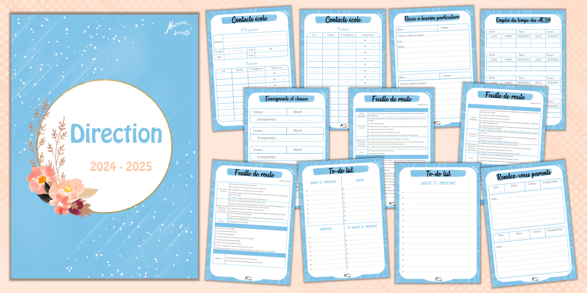 Carnet de bord 2024 – 2025 – Maîtresse Lunicole